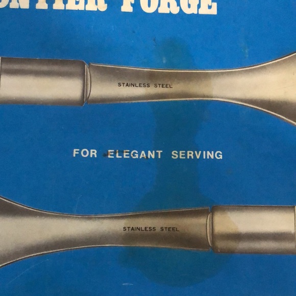 Vintage Mid-Century Modern FRONTIER FORGE Salad Server Set - Picture 5 of 6